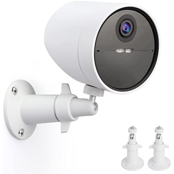 UYODM 2 Pack Wall Mount Holder for SimpliSafe Outdoor Security Camera, 360°Rotation Security Bracket with 1/4 Screw Thread, Camera Not Included (White)