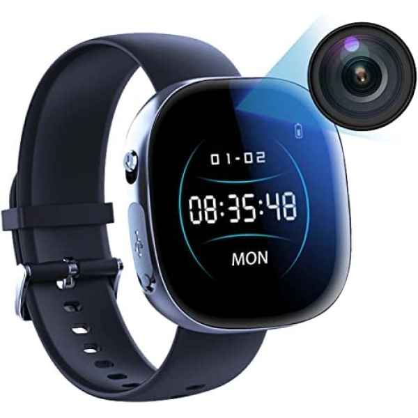 32GB Hidden Camera Watch , Spy Camera watch with Time Display,Spy Camera Hidden Camera with Playback , Nanny Cam with with HD1080P. One-click to record, One-click to photo.One -click black screen