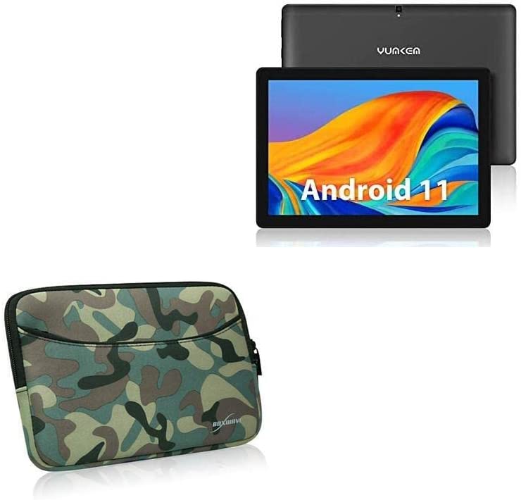 BoxWave Case Compatible with YUMKEM Android Tablet U221 (10.1 in) - Camouflage Suit with Pocket, Neoprene Camo Suit Zipper Pocket for Storage for YUMKEM Android Tablet U221 (10.1 in)