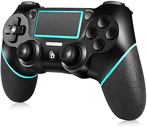 GEOARAL PS4 Controller, Wireless Gamepad for PS4/PC with Audio Function and Built-in 6-Axis Gyroscope -Berry Blue