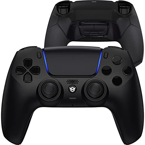 HEXGAMING ULTIMATE Controller 4 Mappable Paddles & Interchangeable Thumbsticks & Hair Triggers Customized controller Compatible with ps5 PC Wireless eSport Gamepad - Matte black