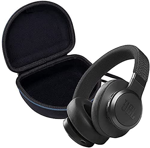 JBL Live 660NC Wireless Over-Ear Noise-Cancelling Headphones Bundle with Carrying Case (Black)