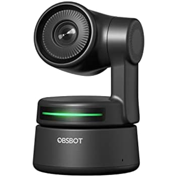 OBSBOT Tiny PTZ Webcam, AI-Powered Framing & Gesture Control, Full HD 1080p Webcam for Video Conferencing, 90-Degree Wide Angle, Low-Light Correction, Works with Zoom, Skype and More
