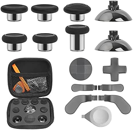Replacement Buttons Kit for Xbox Elite Controller Series 2,15 in 1 Accessories Includes 6 Metal Magnetic Thumbsticks,4 Paddles, 2 D-Pads, 2 Thumbstick Bases, 1 Adjustment Tool (Model 1797)