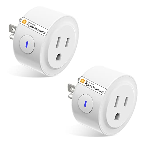 Smart Plug Apple Homekit, Homekit Smart Plugs EIGHTREE, Wi-Fi Smart Outlets with APP Remote Control and Timer Function, Work with Siri & Apple Home APP, 2.4GHz Wi-Fi Required, iOS Only, 10A, 2Pack