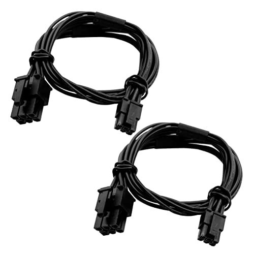 WHOZU Mini 6-pin Male to 6-pin Male Power Adapter Cable for Motherboard and Graphics Card connectors (2 Pieces)