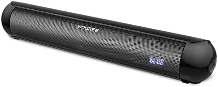 wogree 16 Inches Mini Bluetooth 5.0 TV Speakers Soundbar, Small Sound Bars for TV