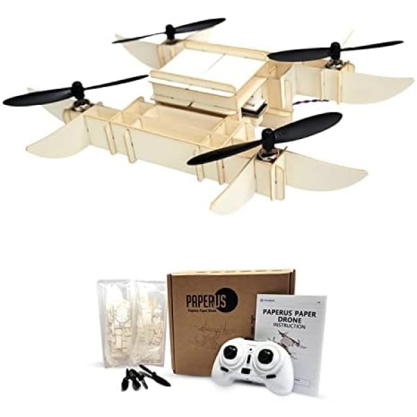 COCODRONE Paper Drone DIY Mini Drone for Kids Adults Beginner with Altitude Hold Headless Mode One Key Start Speed Adjustment - White