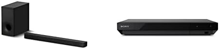 Sony HT-S400 2.1ch Soundbar with Powerful Wireless subwoofer, S-Force PRO Front Surround Sound, and Dolby Digital & UBP- X700M 4K Ultra HD Home Theater Streaming Blu-ray™ Player with HDMI Cable