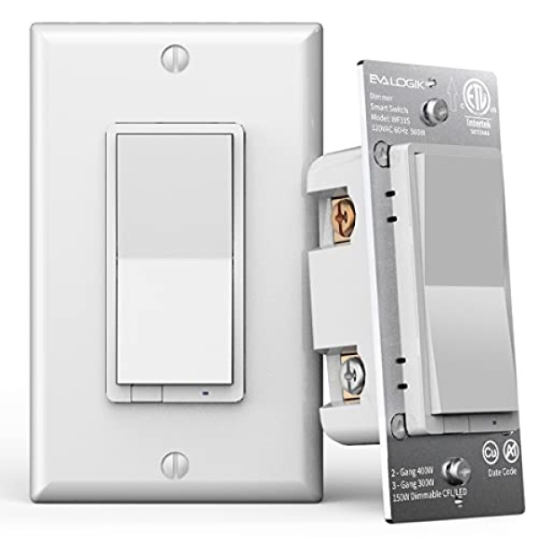 3-Way Smart WiFi Dimmer Light Switch, in-Wall, No Hub Required, Compatible with Alexa and Google Home, ETL and FCC Listed（WF31S）