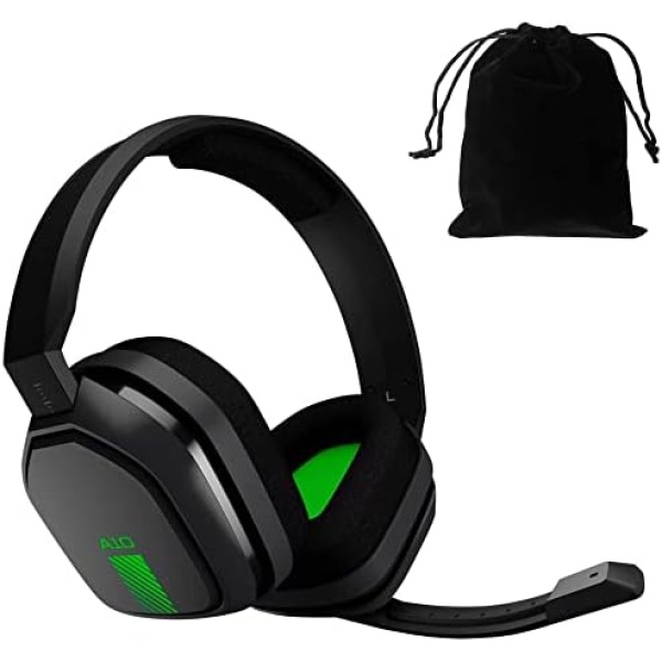 ASTRO Gaming A10 Headset for Xbox One/Nintendo Switch / PS4 / PC and Mac - Wired 3.5mm and Boom Mic w/Velvet Pouch Bag - Bulk Packaging - (Green/Black)