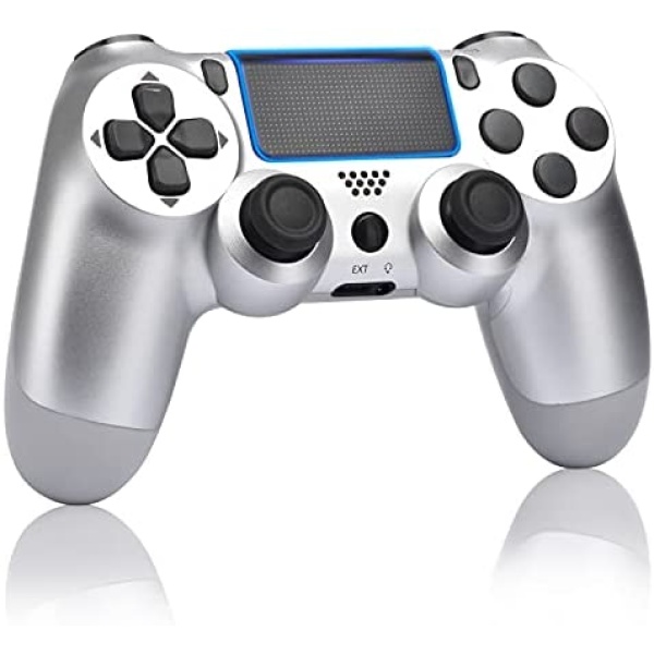 ATISTAK Controller for PS4, Gaming Controller Compatible with Playstation 4 /PS4 Console, Remote/Control with Upgraded Joystick&Charging Cable, Sliver