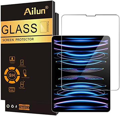 Ailun Screen Protector for iPad Air 4/5 Generation[10.9 Inch,2022 5th &2020 4th] iPad Pro 11 Inch Display[2022&2021&2020&2018 Release] Tempered Glass [Face ID & Apple Pencil & Case Compatible]【1 Pack】