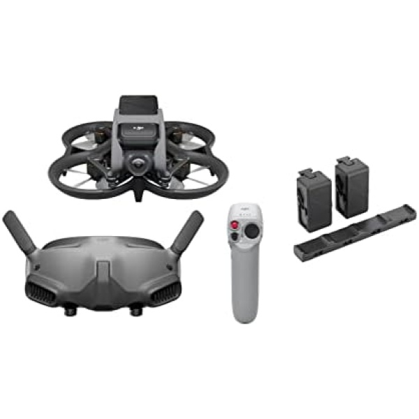 DJI Avata Pro-View Combo (DJI Goggles 2) & DJI Avata Fly More Kit - First-Person View Drone UAV Quadcopter with 4K Stabilized Video, Super-Wide 155° FOV, Built-in Propeller Guard, Sufficient Power