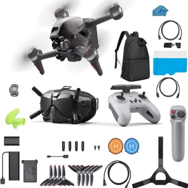 DJI FPV Combo Bundle - First-Person View Drone UAV Quadcopter Bundle with Joystick Motion 4K Camera, S Flight Mode, Super-Wide 150° FOV, HD Low-Latency Transmission, With 128GB SD Card Backpack