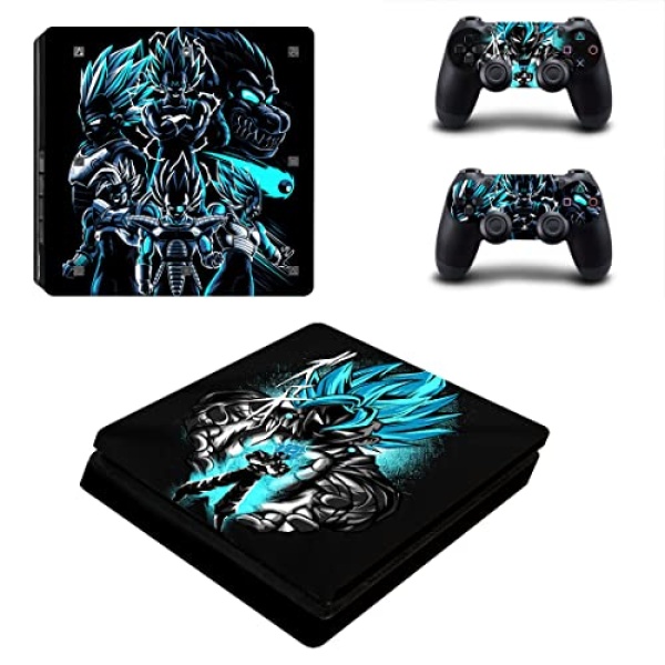 Decal Moments PS4 Pro Console Skin PS4 Controller Skins Playstation 4 Pro console DBZ Vinyl Sticker Wrap Decal for Playstation Controller Super Saiyan