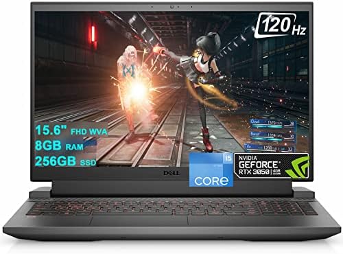 Dell G15 5000 5520 15 Gaming Laptop 15.6" FHD WVA Anti-Glare 120Hz 12th Generation Intel 12-Core i5-12500H (Beat i7-11850H) 8GB RAM 256GB SSD GeForce RTX 3050 4GB Backlit USB-C HDMI RGB Camera Win11