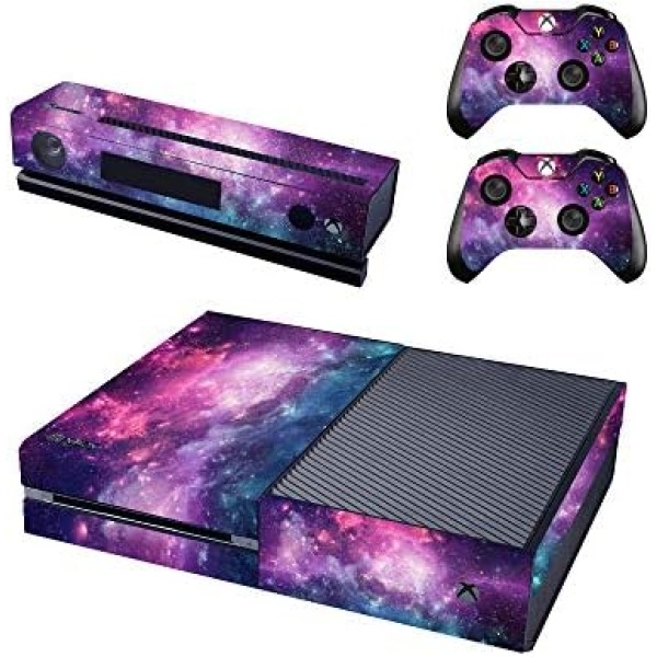 FOTTCZ Xbox One Skin Whole Body Vinyl Sticker Decal Cover for Microsoft Xbox One Console and Two Controller - Nebular