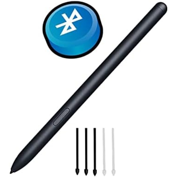 Galaxy Tab S7 Stylus Pen with Bluetooth Replacement for Samsung Galaxy Tab S7,S7Ultra,S7 Plus SM-T870, SM-T875, SM-T876B Stylus Pen + Tips/Nibs(Black)
