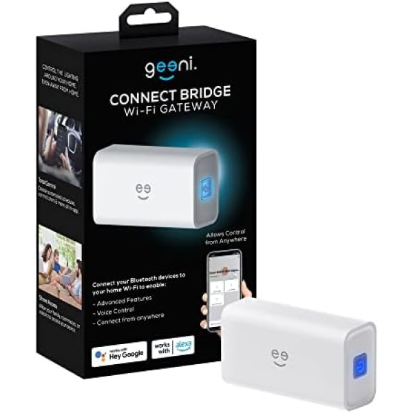 Geeni Connect Bridge Smart Home Hub - WiFi Bluetooth Bridge Gateway Hub - Works with Smart Life App and Tuya, Voice Control, Compatible with Alexa and Google Home Assistant