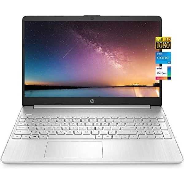 HP 2023 15.6 inch FHD Display Laptop, Intel Core i5-1135G7 up to 4.2GHz (Beats i7-1065G7), 8GB RAM, 256GB SSD, Intel Iris Xe Graphics, Webcam, WiFi, Bluetooth, Windows 11 Home, Bundle with JAWFOAL