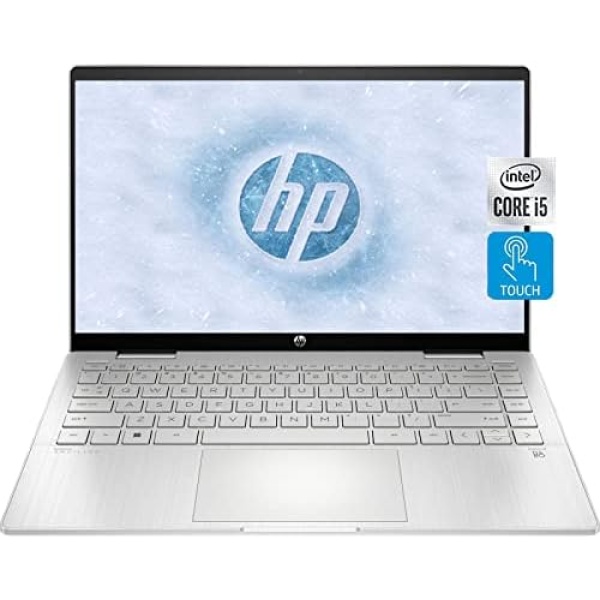 HP 2023 Newest Pavilion x360 Laptop, 2-in-1 14 inch FHD IPS Touch Screen, 10 Core Intel Core i5-1235U, 8GB RAM, 1TB SSD, Backlit Keyboard, Fingerprint Reader, Windows 11 Home, Bundle with JAWFOAL