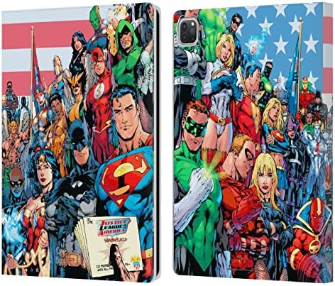 Head Case Designs Officially Licensed Justice League DC Comics of America #1 Comic Book Covers Leather Book Wallet Case Cover Compatible with Apple iPad Pro 12.9 2020/2021/2022