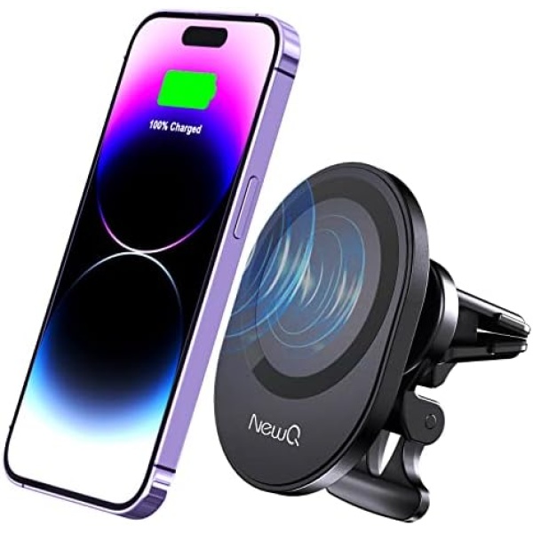 Magnetic Wireless 15W Max Car Charger and Mag-Safe Mount Hold for iPhone 12/13/ 14/Mini/pro/pro max Air Vent NewQ