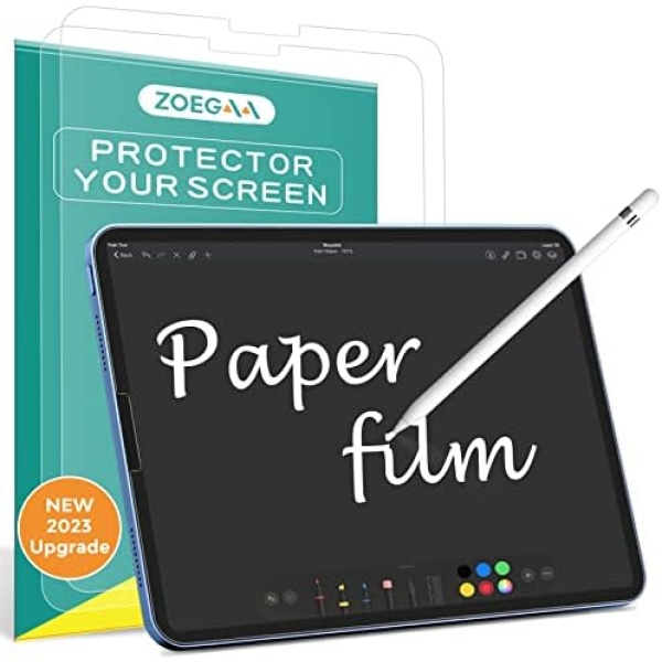 New Generation（No Nib Wear） Paperfilm iPad air 5th generation screen protector，iPad pro 11 inch screen protect all Model，ipad air screen protector 5th/4th generation 10.9 inch （2022 / 2020），HD/Anti-Fingerprint/Sensitive Touch