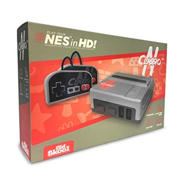 Old Skool CLASSIQ N HD Console Compatible with NES- Clone System Plays 8-bit game cartridges in HD