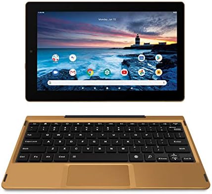 RCA 11 Delta Pro-2 11.6 Inch Quad-Core 2GB RAM 64GB Storage IPS 1366 x 768 Touchscreen WiFi Bluetooth with Detachable Keyboard, Dock Android 10 Tablet (Copper Marble)