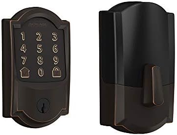 Schlage Encode Smart Wi-Fi Deadbolt with Camelot Trim in Aged Bronze