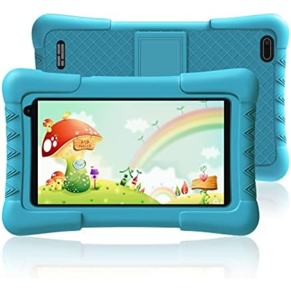 TOSCiDO 7 inch Kids Tablet, Tablet for Kids, Android 11 go,2GB RAM 32GB ROM, Quad Core Processor, IPS HD Display, Parental Control, WiFi, Dual Cameras with Kids Tablet Case - Blue