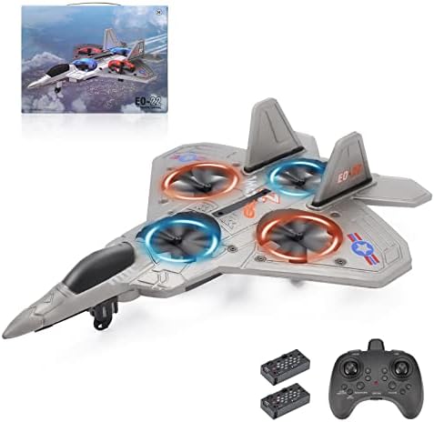 T.V.V.Fashy Hobby RTF Toy RC Airplanes for Beginners, Stunt Fighter Jet Remote Control Plane Drone for Kids, F22 Raptor RC Plane Jet for Kids Toys
