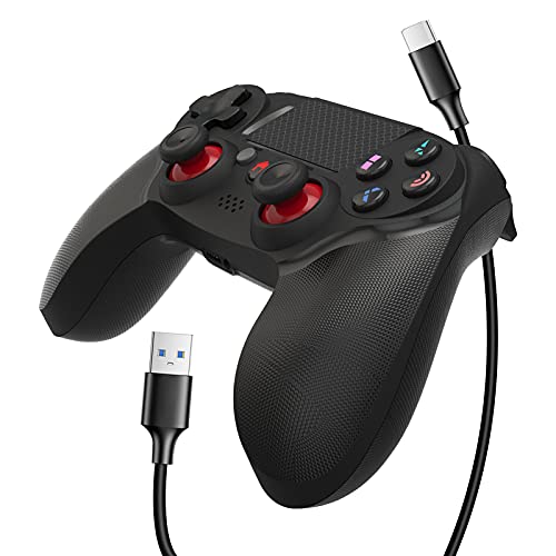 Wireless Controller for PS4, Premium Replacement for Sony Playstation Dualshock 4 Controllers, Support iOS 14, Windows 10, Mac, Android, Precision Control Gamepad, Games Remote, Rechargeable
