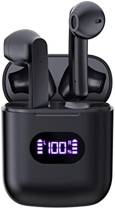 Wireless Earbuds, Bluetooth 5.3 Earbuds 36H Playtime LED Power Display Earbuds with Wireless Charging Case Crystal-Clear Calls with Mic Premium Sound Bluetooth Headphones for Workout/Home/Office