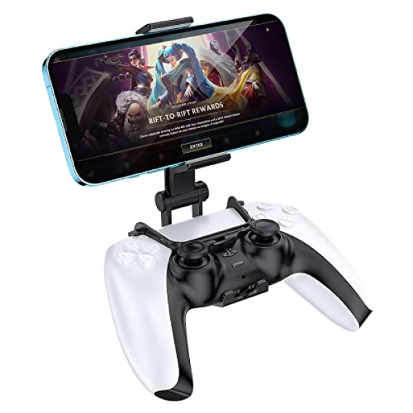 WixGear PS5 Controller Phone Mount Clip, Mobile Gaming Clip Cell Phone Stand Holder Replacement for Playstation 5 Dualsense Controller Remote Play