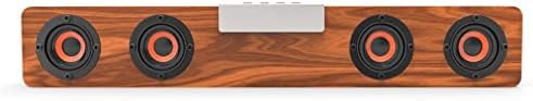XXXDXDP Portable HiFi -Compatible Desktop Wooden Speakers Music SoundBar Support TF Card AUX Handsfree for TV