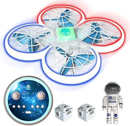 Yasola UFO Mini Drones for Kids,Universe Saucer Remote Control with 5 Colors,LED RC Drone Quadcopter,3 Speeds and Headless Mode,Propeller Protect for Beginners,2 Drones Batteries,Gifts for Boys Girls