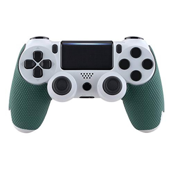 eXtremeRate Pine Green Anti-Skid Sweat-Absorbent Controller Grip for PS4 Controller, Professional Textured Soft Rubber Handle Grips for PS4 Slim Pro Controller - Improve The Grip and Comfort