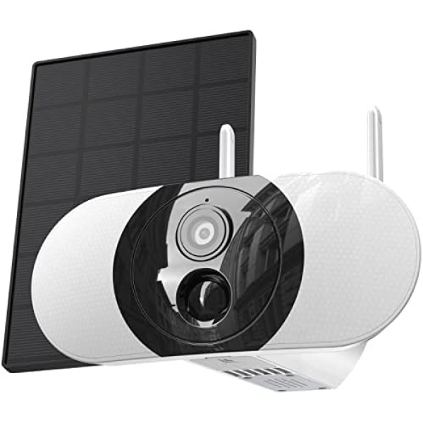 ieGeek Solar Camera Security Outdoor, Floodlight Camera Wireless 2K, Solar Outdoor Home Security Camera with 800Lumens Flood Light, AI Detection, Color Night Vision, 2-Way Talk, Work with Alexa, IP66