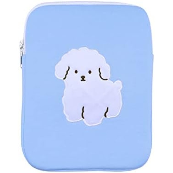 Suillty 9-11 Inch Cute Plush Rabbit Laptop Sleeve Bag iPad Protective Case Tablet Cover Zipper Carrying Storage Bag for Women Girls Computer Accessories