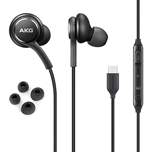 2022 Earbuds Stereo Headphones for Samsung Galaxy S21 Ultra 5G, Galaxy S20 FE, Galaxy S10, S9 Plus, S10e, Note 10, Note 10+ - Designed by AKG - with Microphone and Volume Buttons