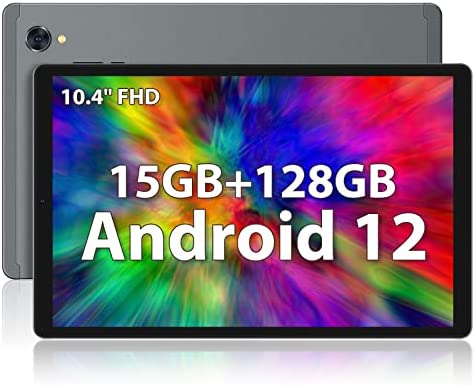 LNMBBS Latest Android 12 Tablet 10.4 Inch, 15GB RAM 128GB Storage 1TB Expand, Octa-Core Processor, 1920 * 1200 InCell IPS, 13MP Camera, 8000mah, 2.4/5G Wi-Fi, Bluetooth 5.0, GPS, Split Screen, Gray
