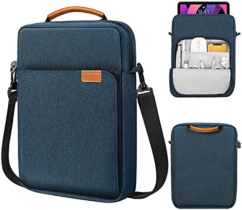 MoKo 12.9 Inch Tablet Sleeve Bag, Compatible with iPad Pro 12.9 M2 2022/2021/2020/2018,Surface Laptop Go 12.4",Galaxy Tab S8+ 12.4", Handle Carrying Case with Shoulder Strap, Indigo