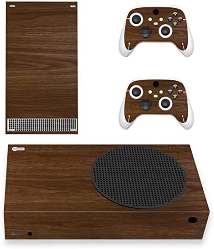 PlayVital Wood Grain Custom Vinyl Skins for Xbox Series S, Wrap Decal Cover Stickers for Xbox Series S Console Controller