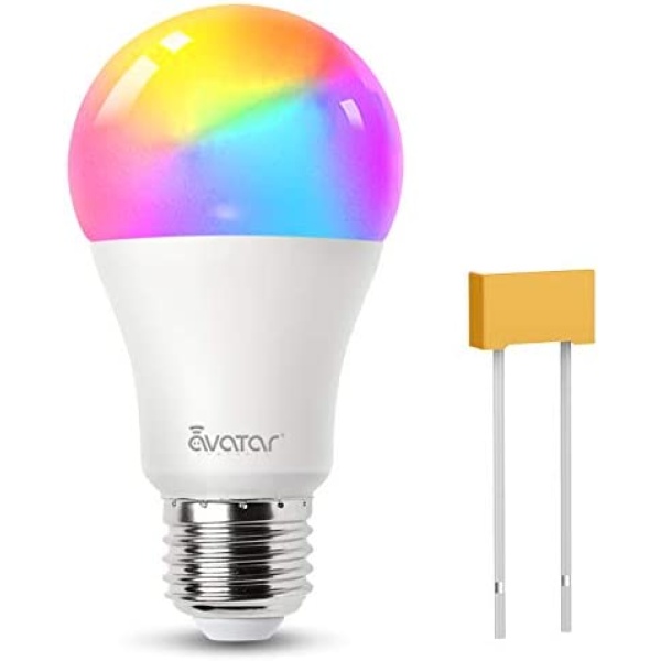 Smart Light Bulb with PowerOn Technology, AvatarControls RGBCW Dimmable Color Changing WiFi LED Light Bulbs Work with Alexa/Google Home Assistant/APP, (3000K~6200K, 910LM E26 A19 70W Equivalent)