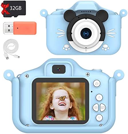 Spturn Kids Camera, 1080P HD Camera for Kids with 32 GB Card, 20MP Kids Digital Camera for Girls Boys Children Age 3-12 Year Old, Perfect Christmas Birthday Festival Gifts for Toddler (Blue)