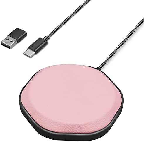 Unicovver Magnetic Wireless Charger, Charging Pad with Kickstand for iPhone 14/14 Plus/14 Pro/14 Pro Max/iPhone 13/13 Pro/13 Pro Max/13 Mini/iPhone 12 Series, AirPods,Pink