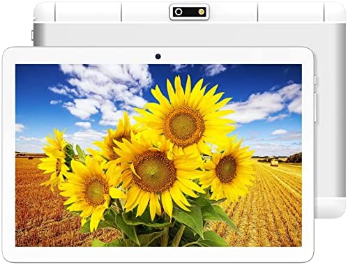 Winsing Tablet Android 10 inch, Android 9.0 Pie Tablets with Sim Card Slot Unlocked, 32GB Storage, 3G Phablet, Quad-Core Processor, WiFi, Bluetooth - Silver, Gifts for Mother's Day